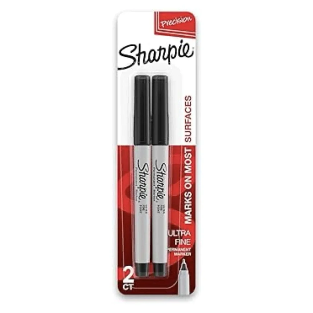 SHARPIE Permanent Markers Ultra Fine Point Black 12 Count 37001 NEW IN BOX BEST$